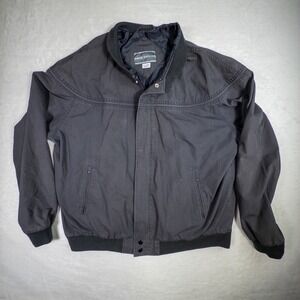 David Taylor Mens Jacket Bomber Style Black Size XL Tall Casual‎ Outerwear